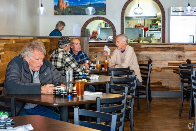 Meet friends for breakfast at the Conifer Cafe diner near Evergreen Meadows.