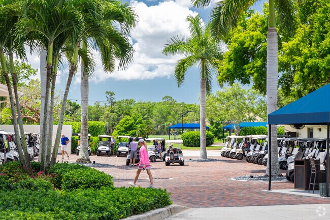 Quail West features two 18-hole courses and plenty of golf carts.