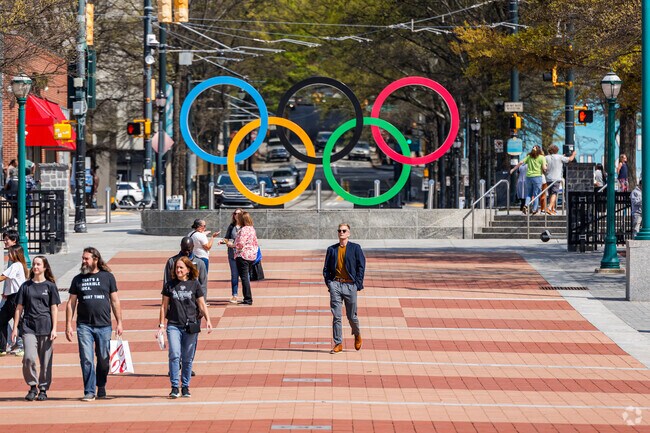 Centennial Olympic Park nearby is a popular spot for residents and tourists.