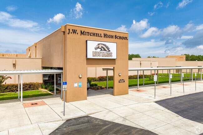 Mitchell High school has 2,066 students in grades 9-12 in Trinity.