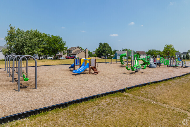 The Lakewood Falls Elementary playground has a variety of strutures.