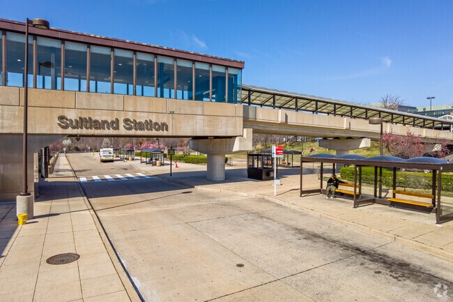 Suitland - Silver Hill Metro Station provides locals a convenient way to get around town.