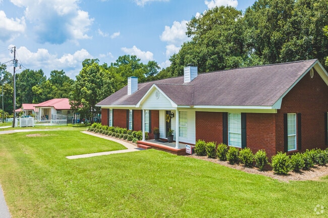 Many Grand Bay homes are one story, brick builds.