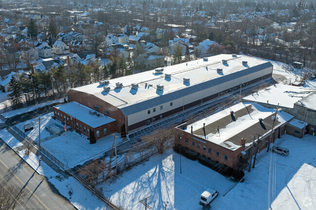 Aerial view of Harvard Avenue Performance Academy in Corlett neighborhood.