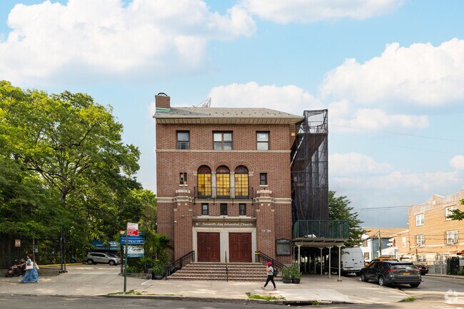 The Jackson Heights Seventh-day Adventist School sits near two areas in Queens, New York.