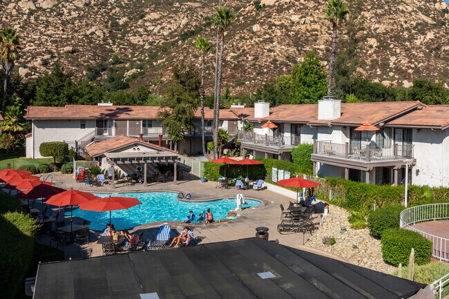 Locals can get away from the heat at the pool in San Diego Country Estates.