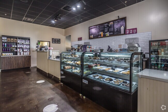 PJ’s Coffee in Lake Terrace-Oaks serves locals fresh brews daily.