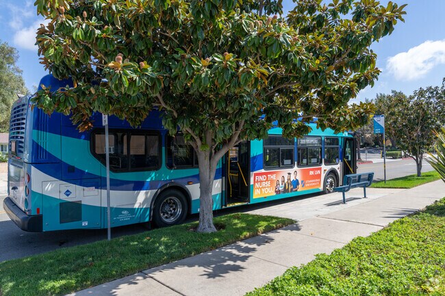 The bus is always close by to go downtown for residents of Ivey Ranch-Rancho Del Oro.