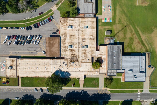 This is a top down view of McCollom Elementary School.