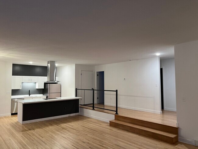 Unit B Living Dining and Kitchen