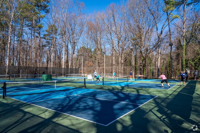 North Hills residents enjoy a rousing game of pickleball at North Hills Park.