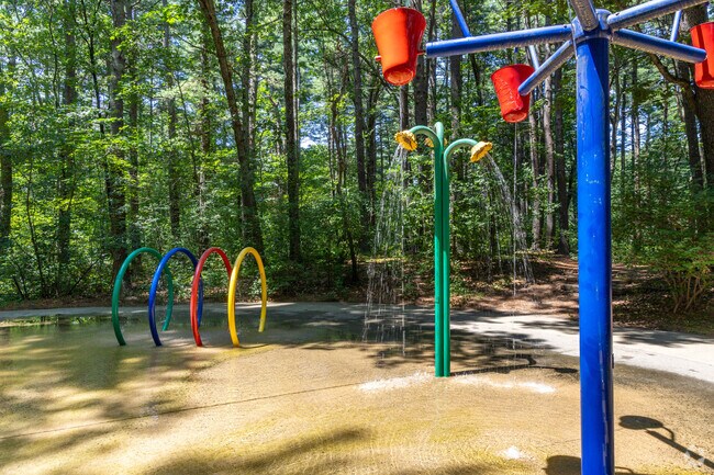 The splash pad at the Warren H Manning State Park in Billerica, MA.