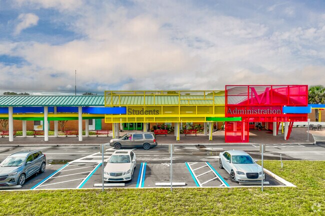 Front elevation of school_entrance