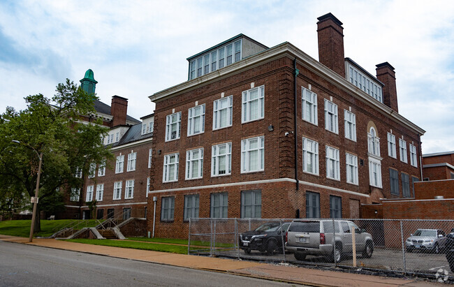 Sumner High School building in The Ville.