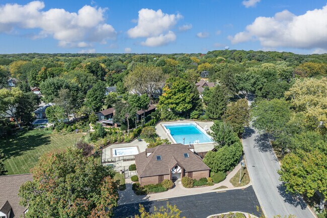 The Prestbury clubhouse offers residents all-summer access to the community pool.