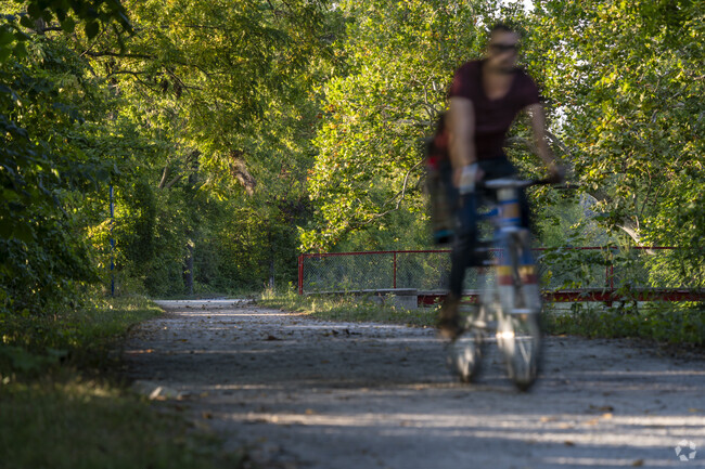 Parkside bikers have easy access to the Millrace Canal Trail.