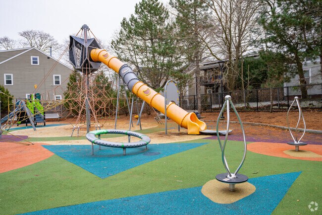 Putnam Avenue Upper School in Cambridge has a large playground for children to enjoy.