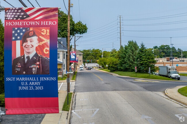 Eddystone honors its heros along every street.