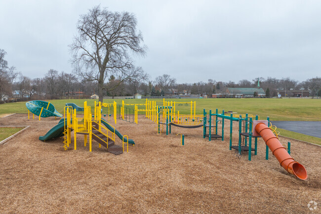 Your kids will never want to leave the playground at Pershing Elementary School.