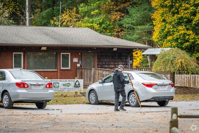 Enjoy a scenic trail walk at Boyden Wildlife Refuge in Wades Corner, MA.