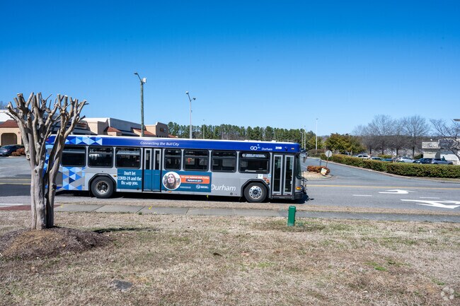 Latta Road residents can catch the bus at several stops in the neighborhood to get around Durham.