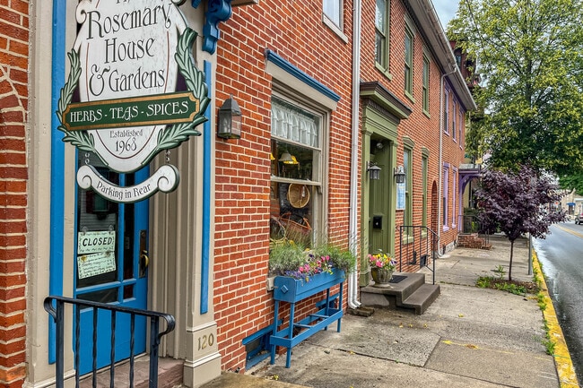 Historic row homes can be found along Main Street in Mechanicsburg.