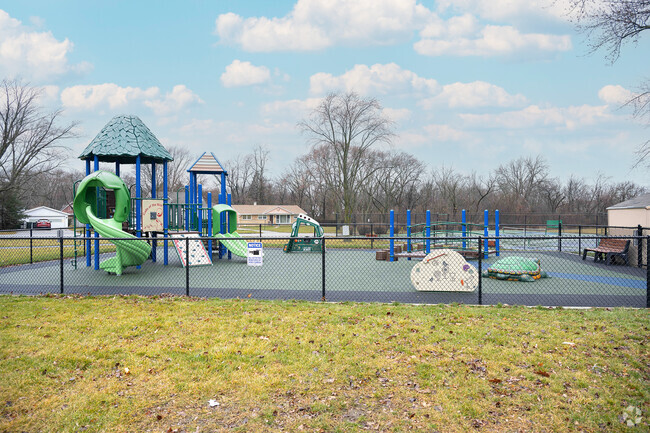 The playground near Flossmoor Hills Elementary School is great for the students..