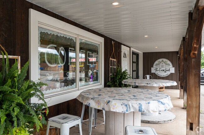 Eat, drink and chat outside at The Farmstand in Shavertown.