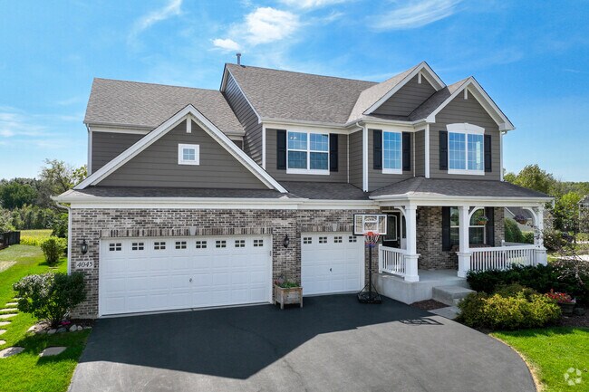 Three-car garages are common in Bowes subdivisions.