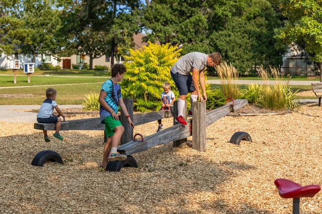 Firemans Park has a nice playground that the kids love to climb around on after school.