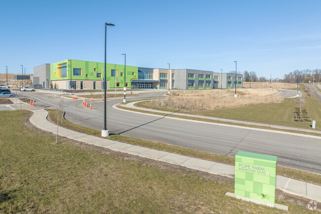 Younger students might attend Pope Farm Elementary School.