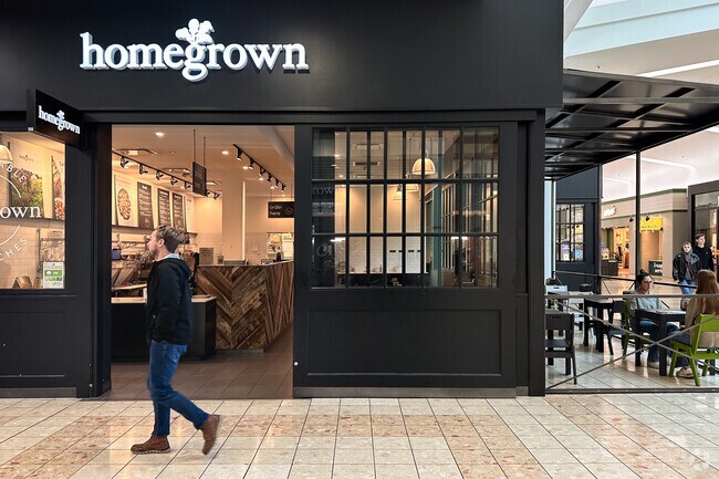 Westfield Shopping Center is a sprawling mall with many restaurants near Thorndyke.