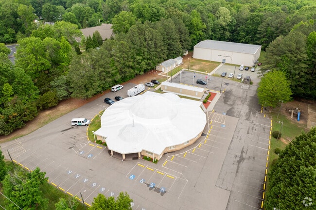 An aerial view of Buford Road Christian Academy