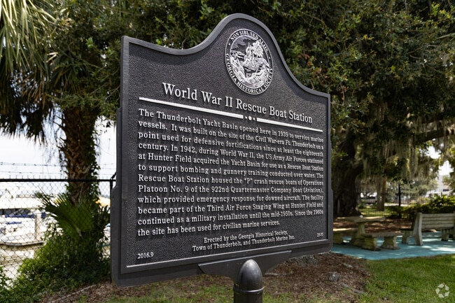 Thunderbolt is home to several historical landmarks such as the WWII Rescue Boat Station.