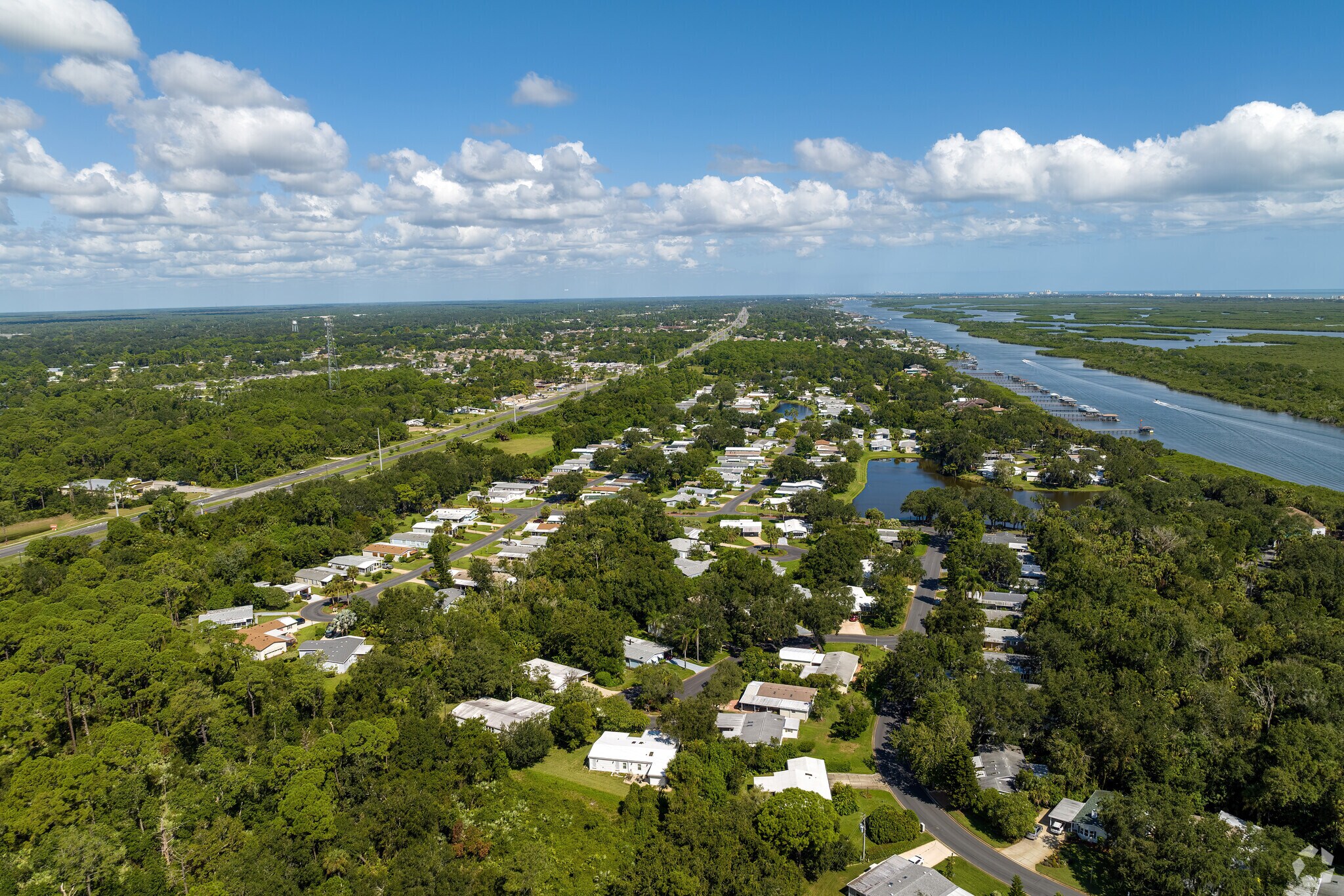 Edgewater Landing enjoys convenient highway access with US 1 running parallel.
