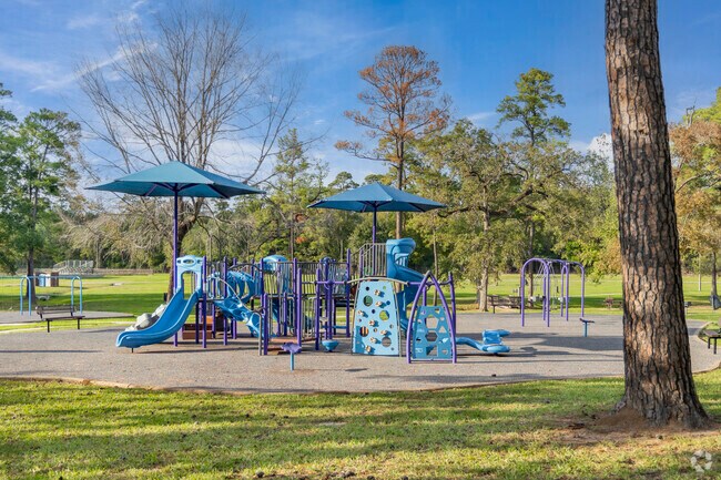 The Riley Chambers Park playground in Barrett provides a joyful space for play and relaxation.
