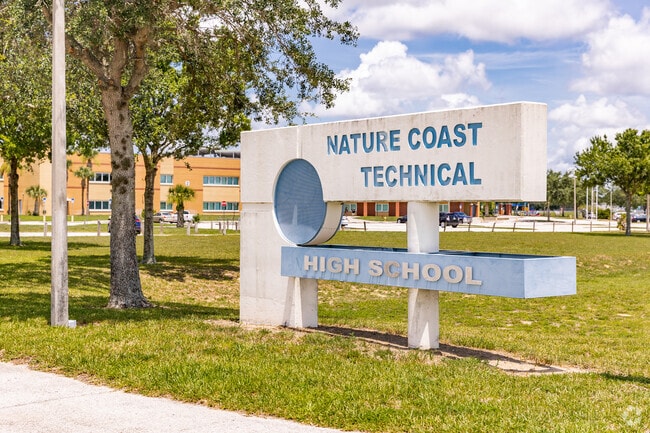 With a Shark mascot, Nature Coast Technical School is known as the Shark Tank in Spring Hill.