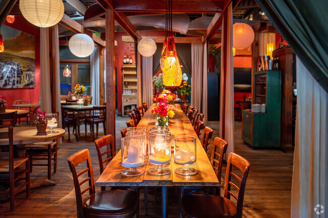 Inside Buck's Fishing and Camping, a seafood restaurant on Connecticut Ave NW in Wakefield.