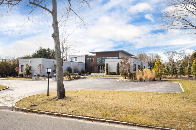 Older original homes have been replaced with modern contemporary homes in Hewlett Bay Park, NY.