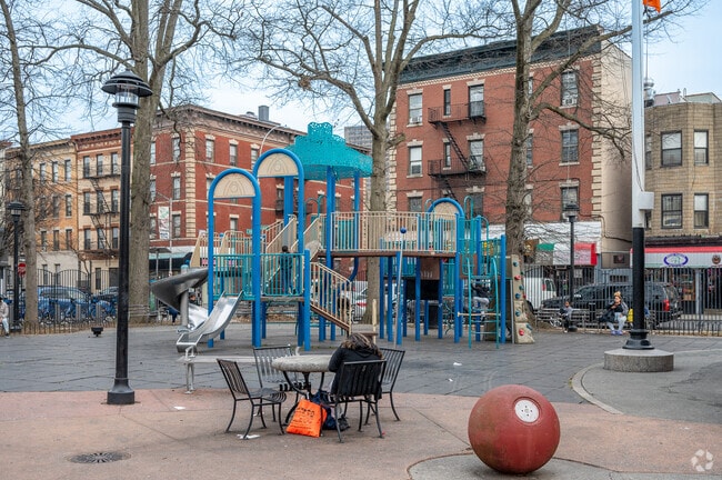 Ciccarone Park in Belmont has a bocce court, play & spray equipment, and a playground.