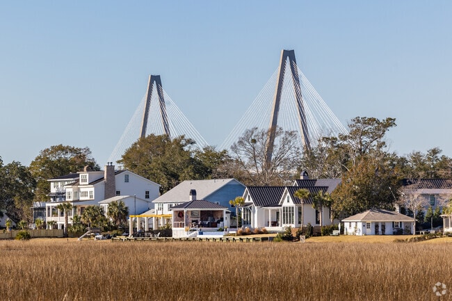 Mount Pleasant has unique styles of homes on the marsh with scenic Lowcountry views.