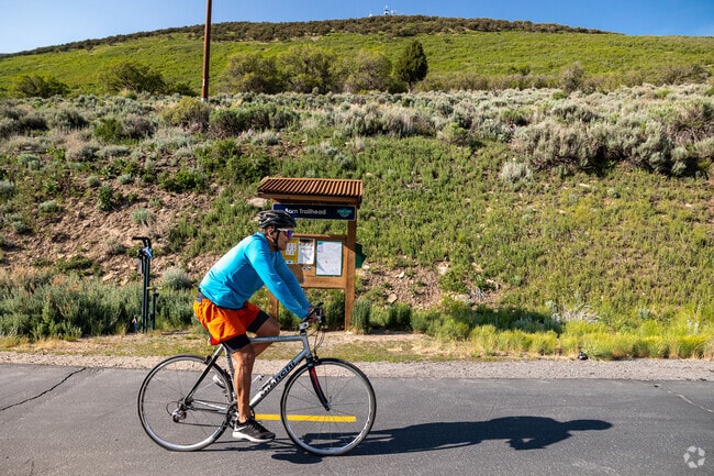 McPolin Farm Trailhead is a paved, family-friendly trail near the Colony at White Pine Canyon.