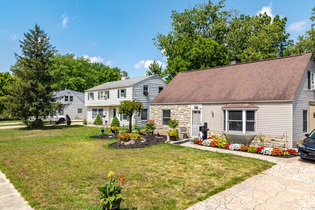 Lincoln Village homes often feature landscaped yards and mature trees.