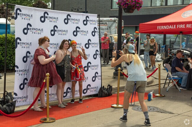 Hit the red carpet and grab a photo at Ferndale Pride.