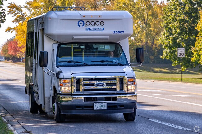 The Pace Bus stops are located all over the Century Oaks West neighborhood.