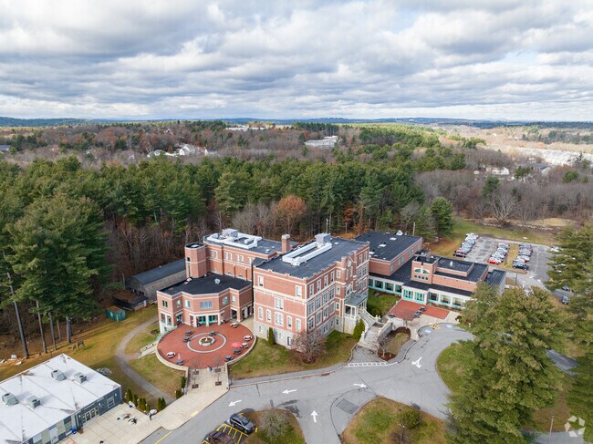 Innovation Charter School has an outdoor seating area for students.