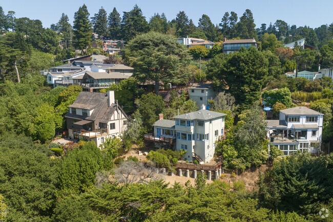 Many of the hillside homes in Piedmont Pines have canyon views and nature surrounding them.
