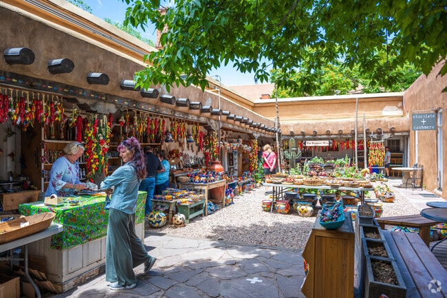 Countless colorful shops adorn the Plaza and areas of Downtown Santa Fe.