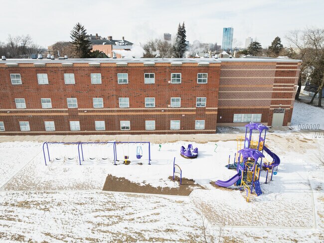 The playground is ready for Garfield Elementary School students.