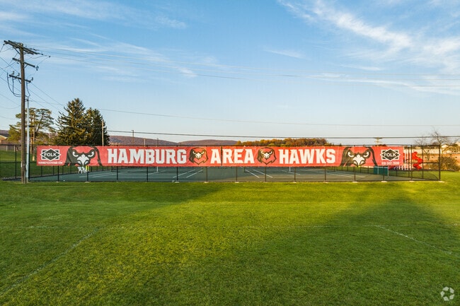 Hamburg Area Hawks Mascot represents the native bird of the region.